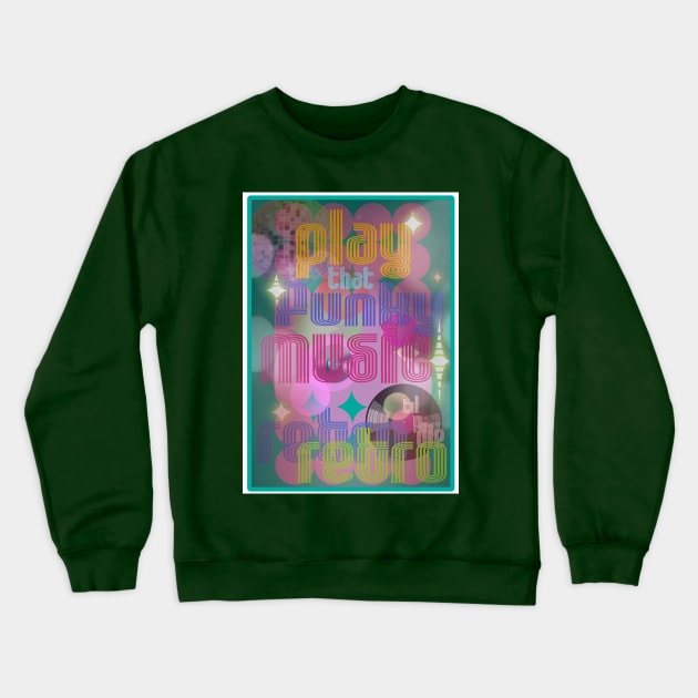 Funky-Retro Crewneck Sweatshirt by SquareDog